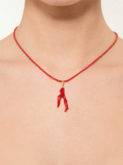 Колье с кулоном из коралла, 5 Колье с кулоном из коралла, 5