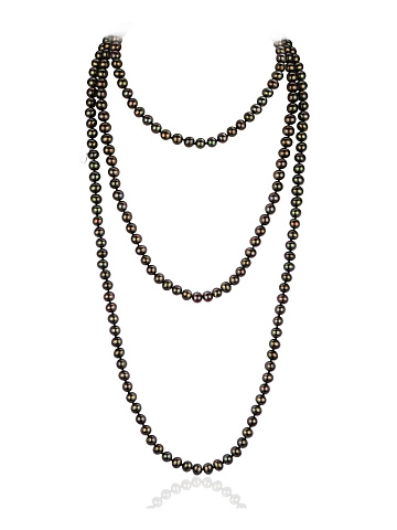 Колье из серебра с жемчугом, 175 см, 1