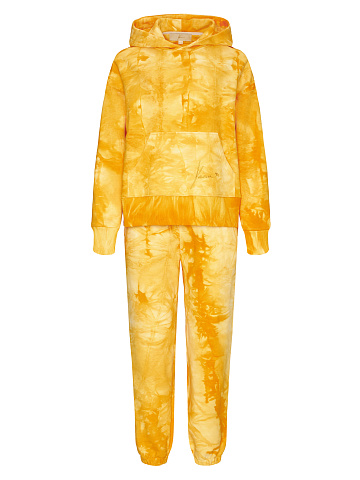 Оранжевый хлопковый костюм Tie-Dye, 1