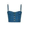 Топ джинсовый синего цвета на пуговицах Yana Jeans