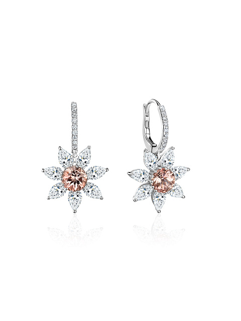 Серьги с морганитом и бриллиантами, 1