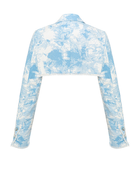 Голубой tie-dye жакет-болеро из денима, 2 Голубой tie-dye жакет-болеро из денима, 2