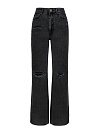 Джинсы из хлопка широкие, темно-серого цвета YANA Jeans