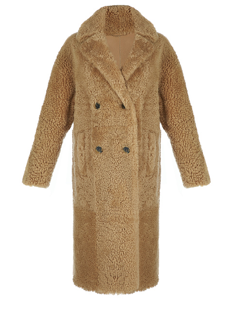 Коричневая шуба из овчины, 1 Коричневая шуба из овчины, 1