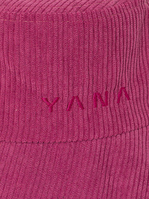 Вельветовая панама цвета фукции с вышивкой Yana, 3 Вельветовая панама цвета фукции с вышивкой Yana, 3