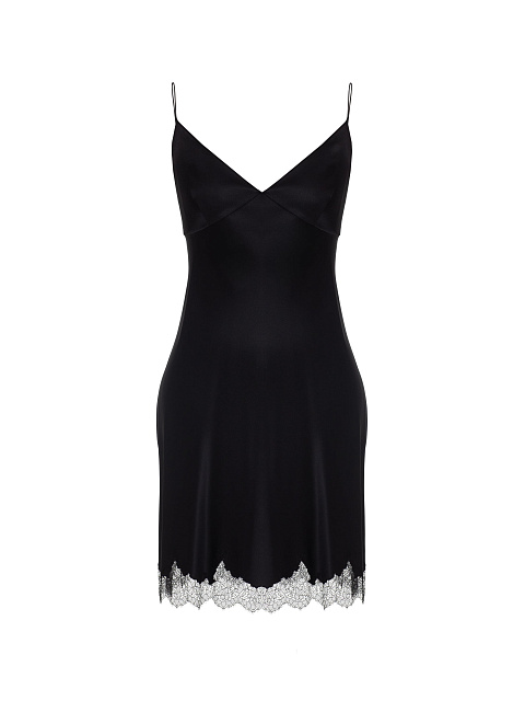Черное платье-миди из шифона в горох, 3 Черное платье-миди из шифона в горох, 3