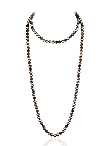 Колье из серебра с жемчугом, 120 см, 1