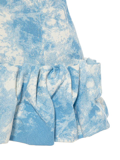 Голубое tie-dye платье-мини из денима, 3 Голубое tie-dye платье-мини из денима, 3