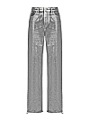 Джинсы из хлопка прямого кроя, черного цвета с серебристым покрытием Yana Jeans Джинсы из хлопка прямого кроя, черного цвета с серебристым покрытием Yana Jeans