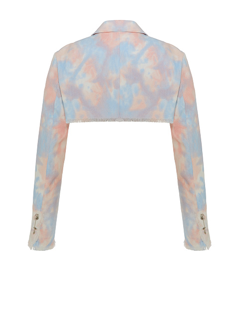 Розовый tie-dye жакет-болеро из денима, 2 Розовый tie-dye жакет-болеро из денима, 2