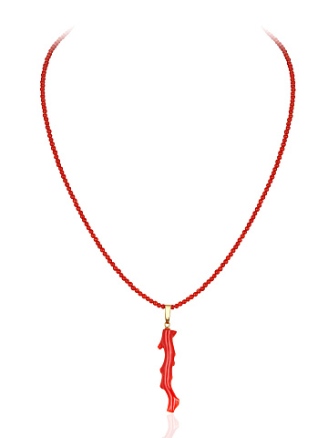 Колье с кулоном из коралла, 1