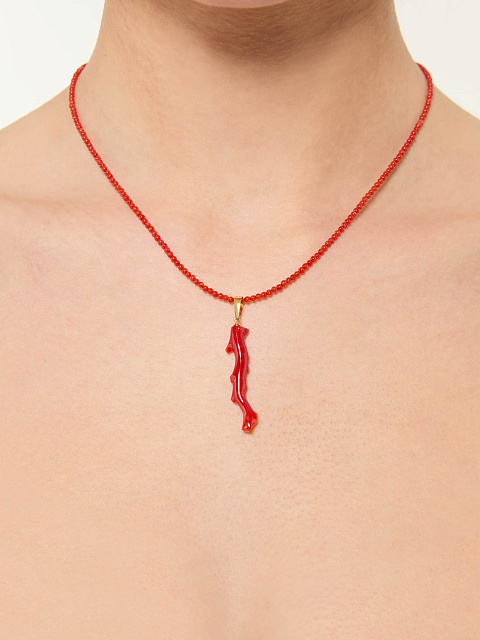 Колье с кулоном из коралла, 4