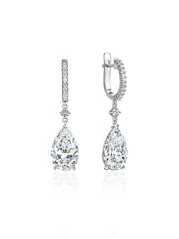 Серьги с лабораторными бриллиантами, 1