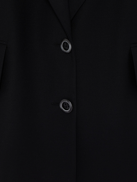 Черный жакет из шерсти с капюшоном, 4 Черный жакет из шерсти с капюшоном, 4