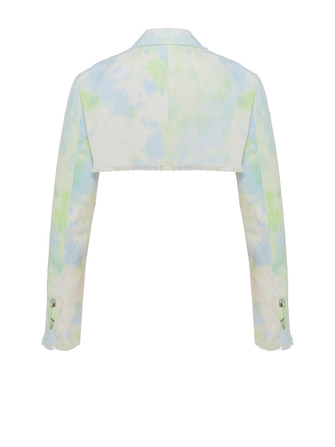 Зеленый tie-dye жакет-болеро из денима, 2 Зеленый tie-dye жакет-болеро из денима, 2