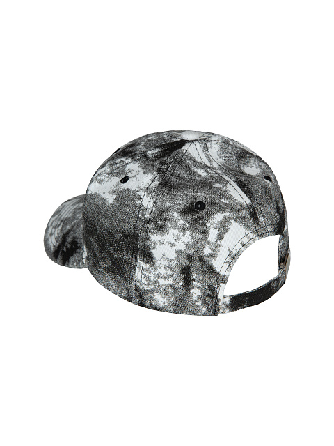 Черно-белая tie-dye кепка с черной вышивкой, 3
