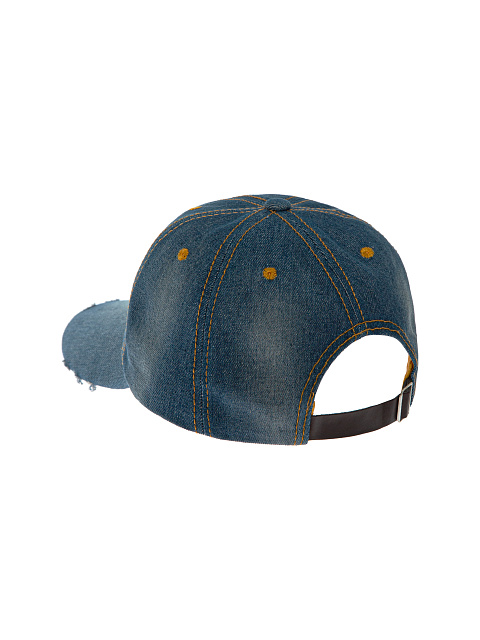 Синяя кепка из денима с желтой вышивкой, 3 Синяя кепка из денима с желтой вышивкой, 3