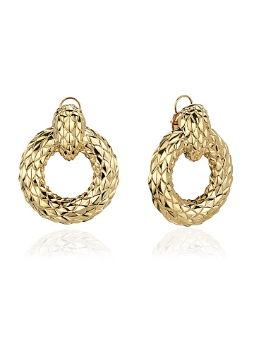 Серьги "Dragon" из желтого золота, 1