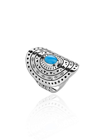 Кольцо из серебра и бирюзы, 1
