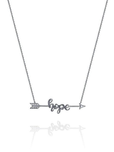 Колье с кулоном "Hope" из черненого золота с бриллиантами, 1 Колье с кулоном "Hope" из черненого золота с бриллиантами, 1