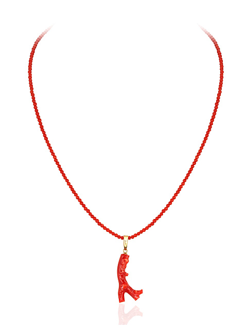 Колье с кулоном из коралла, 1