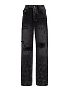Джинсы из хлопка прямого кроя, темно-серого цвета, с разводами YANA Jeans Джинсы из хлопка прямого кроя, темно-серого цвета, с разводами YANA Jeans