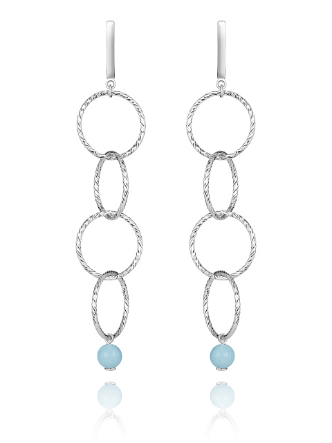 Серьги из серебра и бирюзы, 1 Серьги из серебра и бирюзы, 1