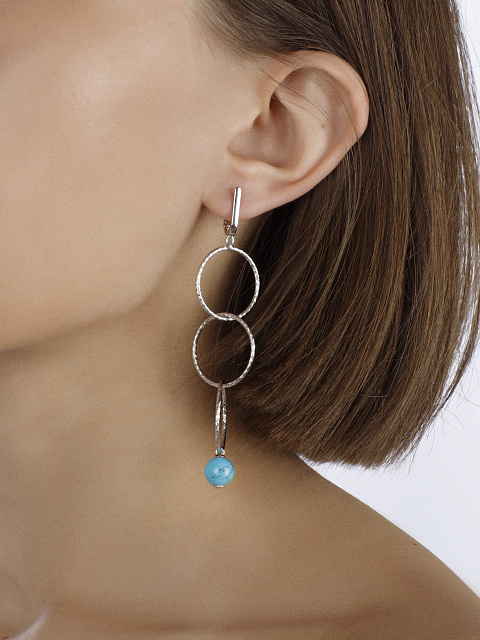 Серьги из серебра с бирюзой, 2
