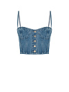Топ джинсовый синий на пуговицах Yana Jeans